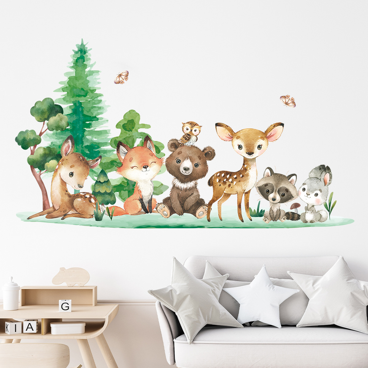 Baby Nursery Animal Theme - Autocollants muraux thème animaux de la