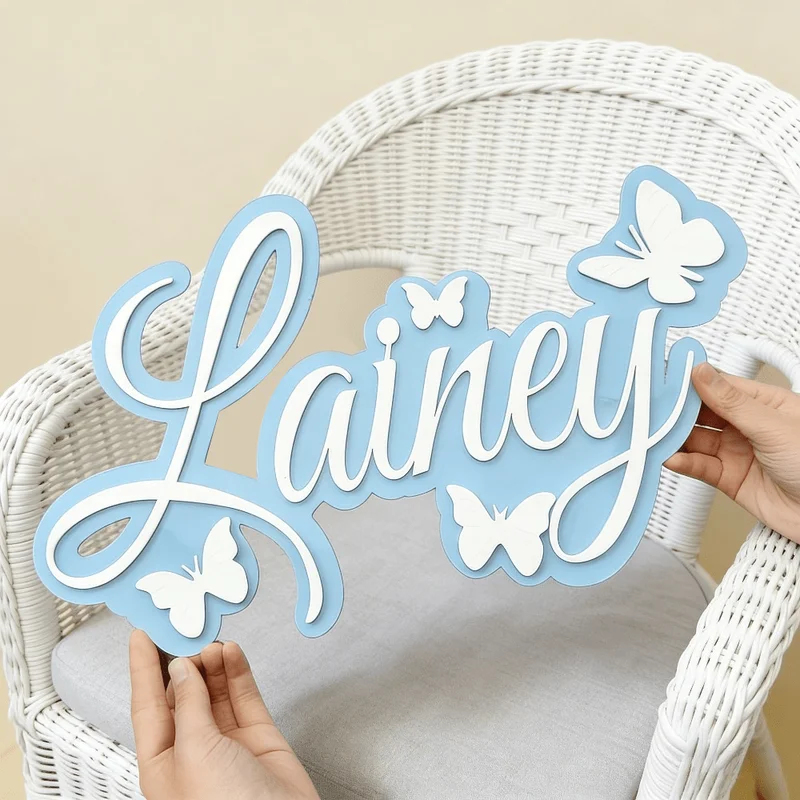 Baby Nursery Decor - Plaque personnalisée avec le nom du