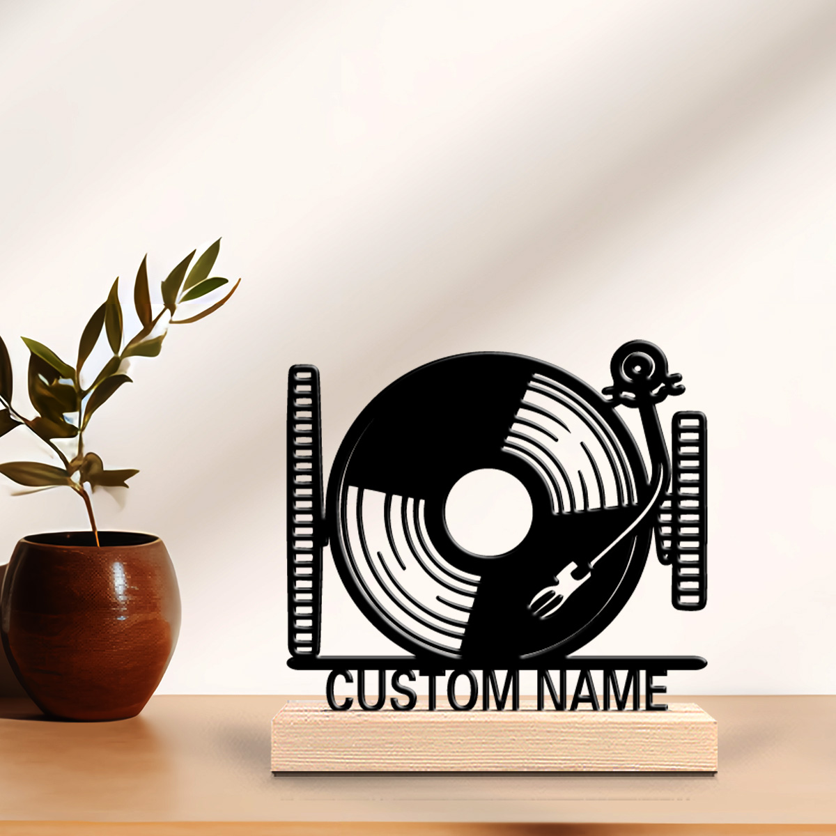 Baby Nursery Decor - 1 pièce - Joli tourne-disque personnalisé