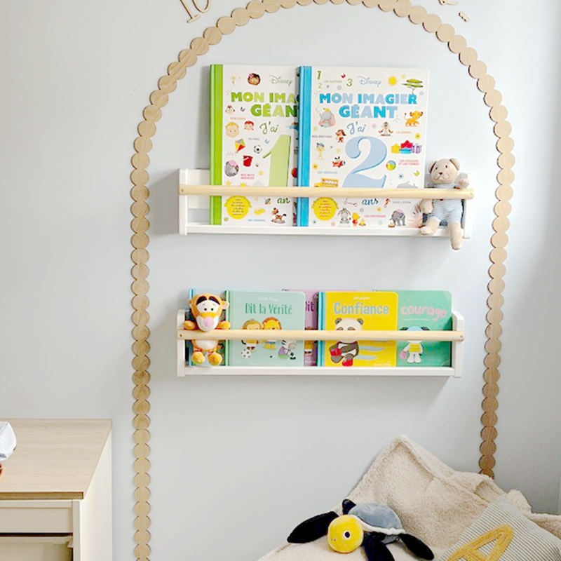 Baby Nursery Frames - Décoration murale en bois brut moderne,