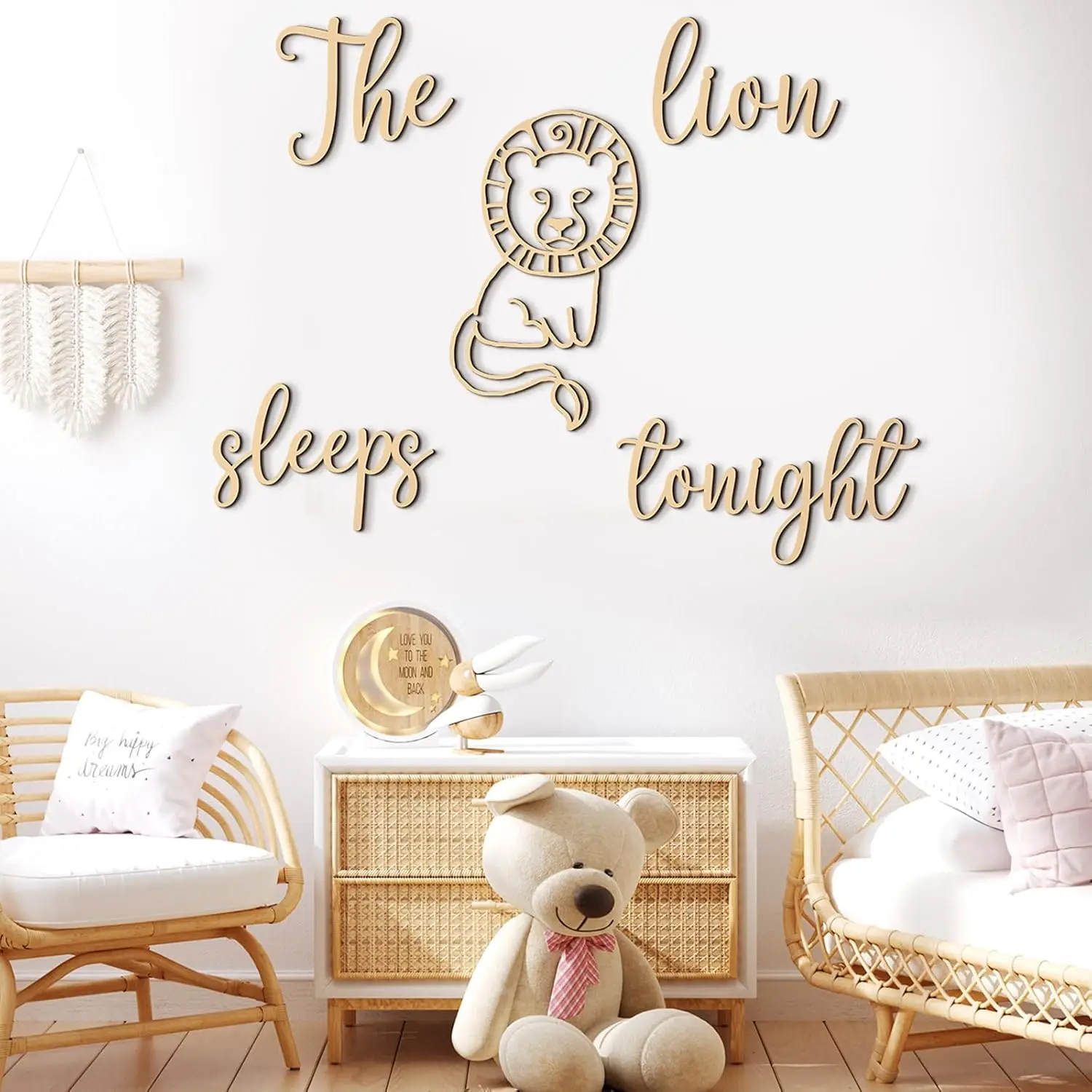 Baby Nursery Animal Theme - Le Lion dort à ce soir,