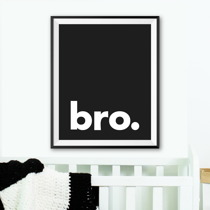 Baby Nursery Quotes - Fro. Affiche de calligraphie minimaliste imprimée