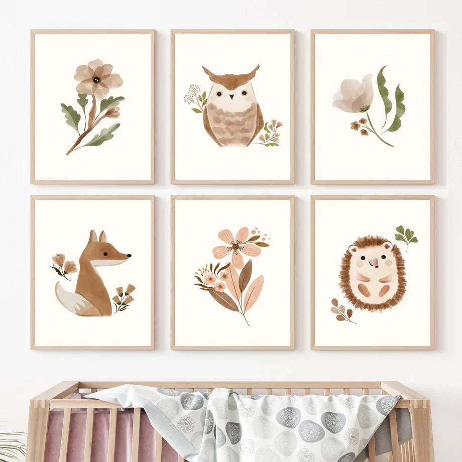 Baby Nursery Animal Theme - Décoration murale pour chambre d'enfant sur