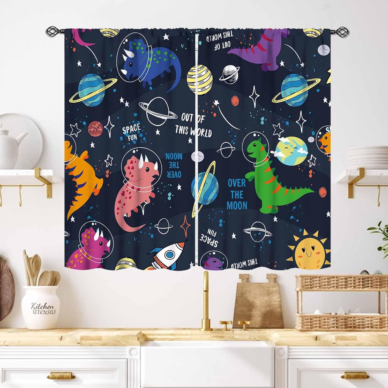 Baby Nursery Animal Theme - Rideaux de dinosaures pour chambre d'enfants,