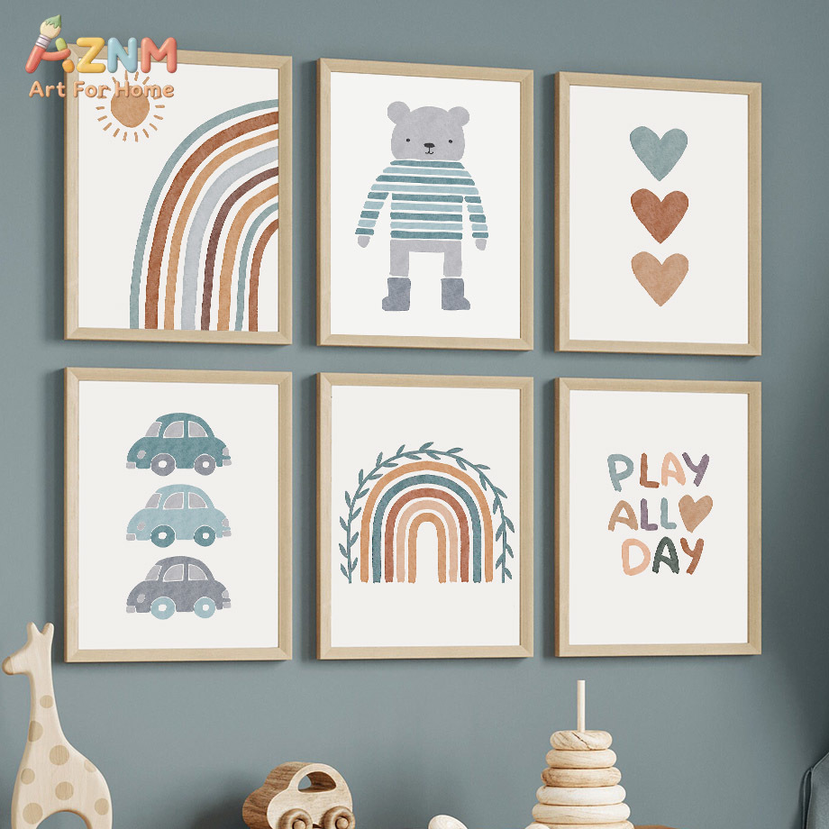 Baby Boy Nursery Quotes - AZNM Tableau mural sur toile pour