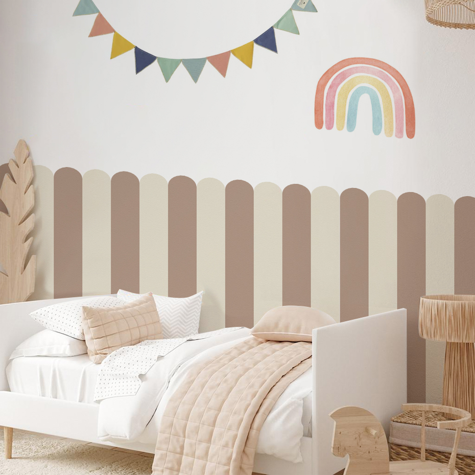 Baby Nursery Wall Decor - Papier peint en Arc à rayures