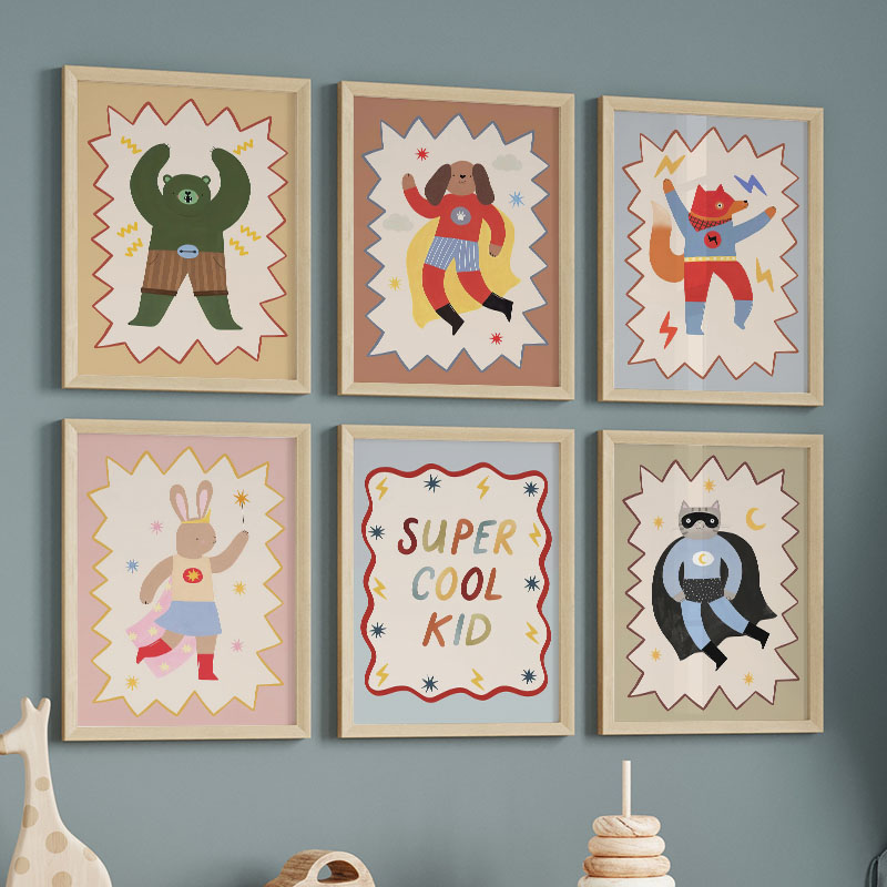 Baby Nursery Wall Decor - Peinture sur toile murale pour chambre