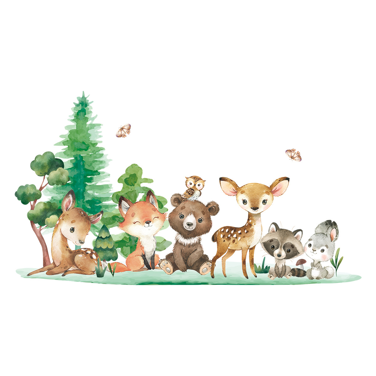 Autocollants muraux thème anim - Baby Nursery Animal Theme avis et prix