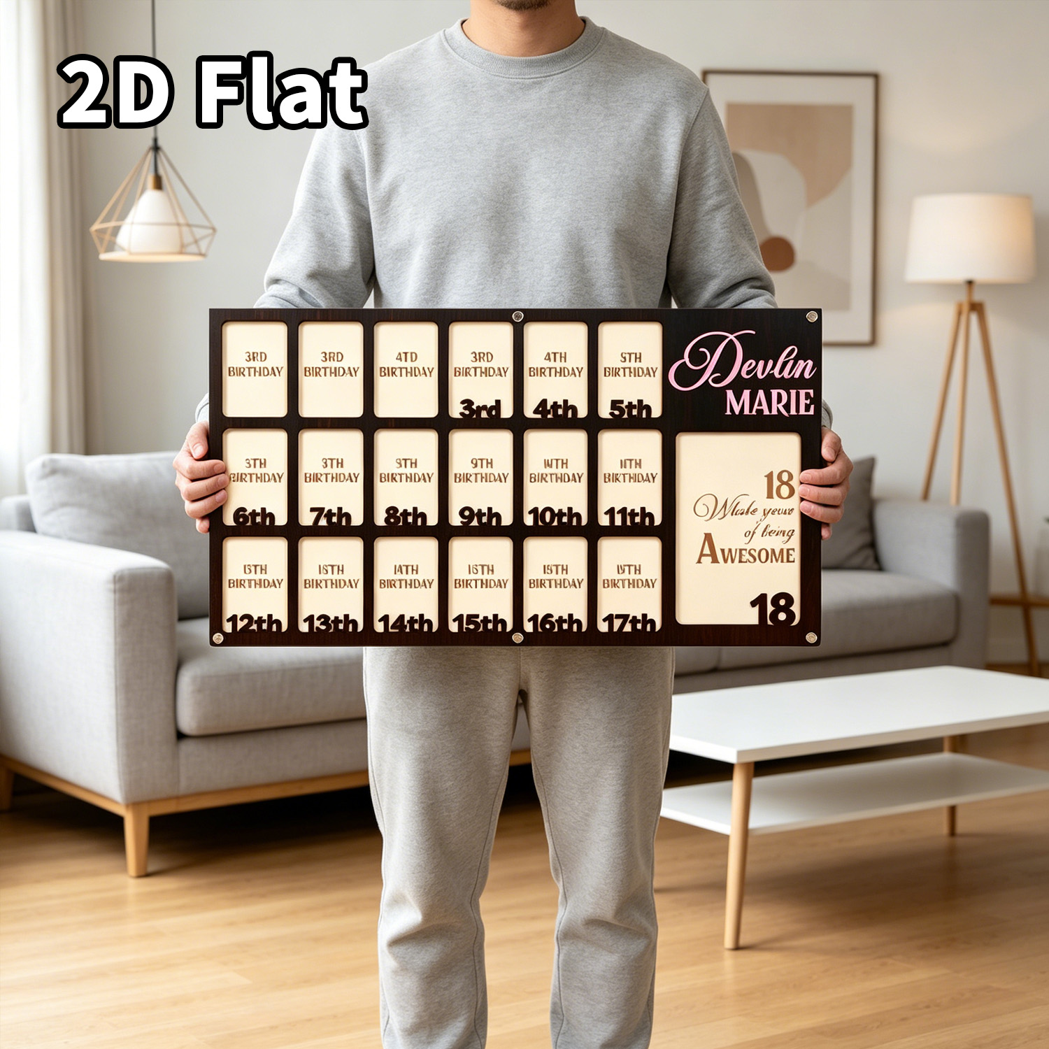 1 plaque murale en bois person - Baby Nursery Office avis et prix