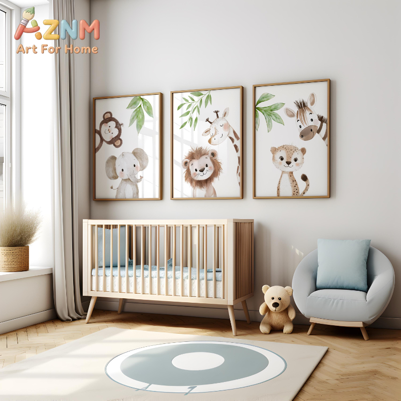 1 pièce/3 pièces d'impressions - Baby Nursery Animal Theme avis et prix