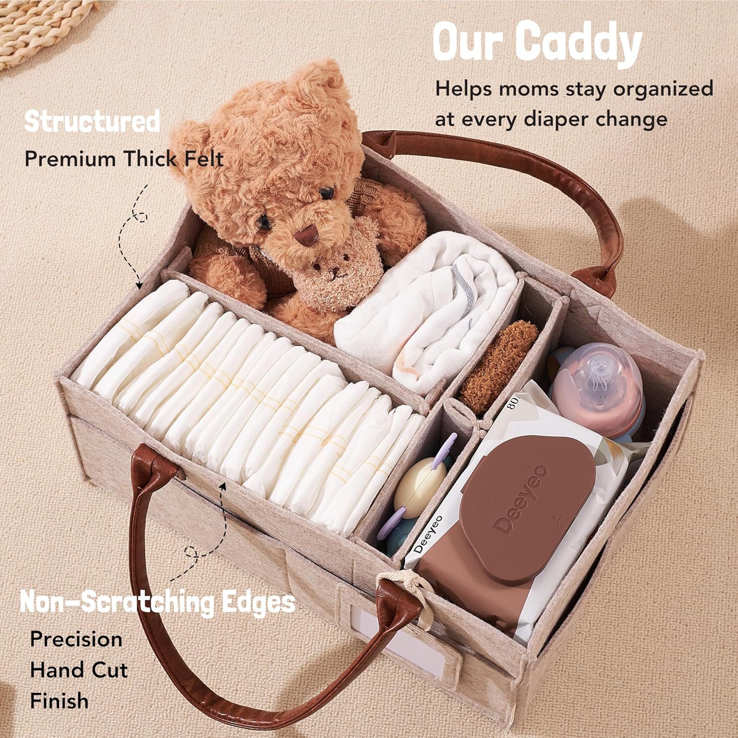Panier de rangement en feutre  - Baby Nursery Organization Ideas avis et prix
