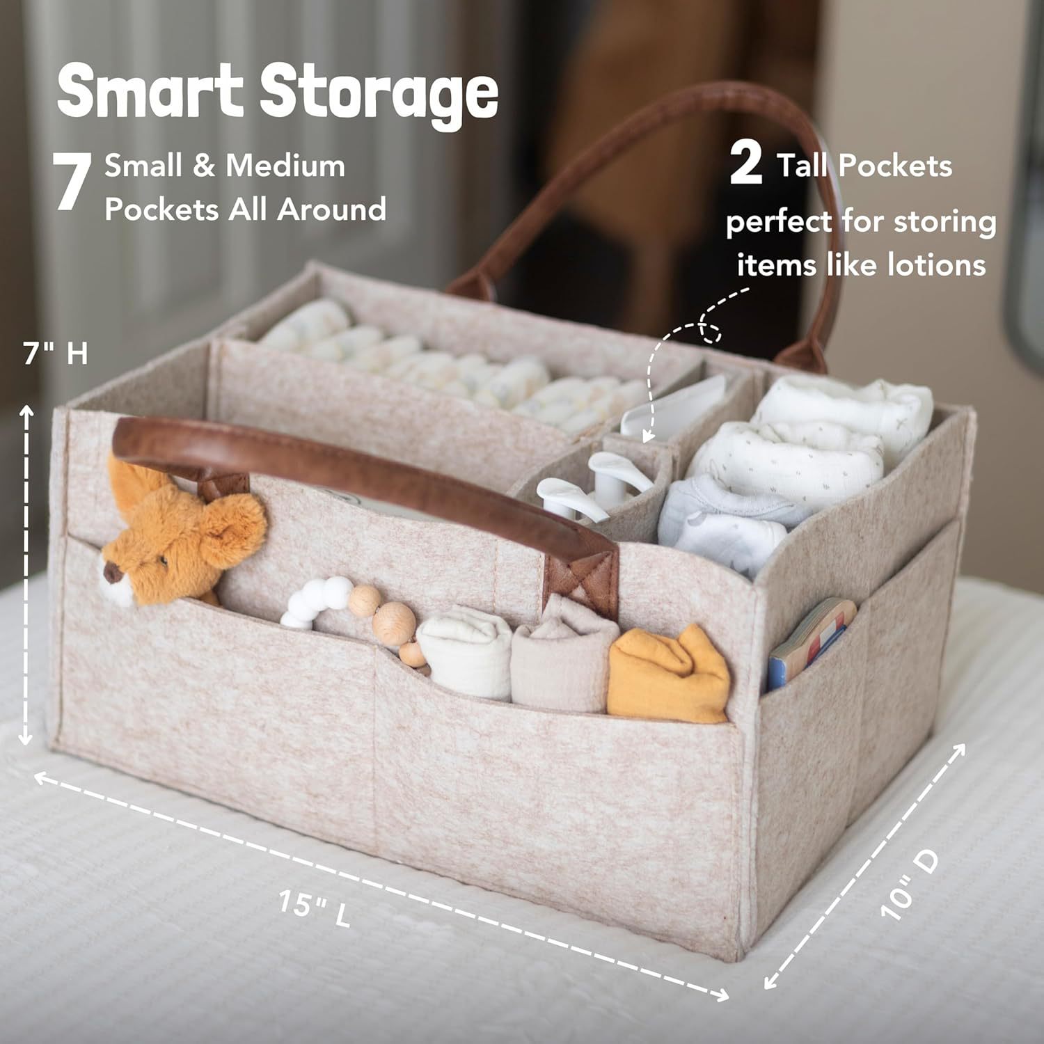 Panier de rangement en feutre  - Baby Nursery Organization Ideas avis et prix