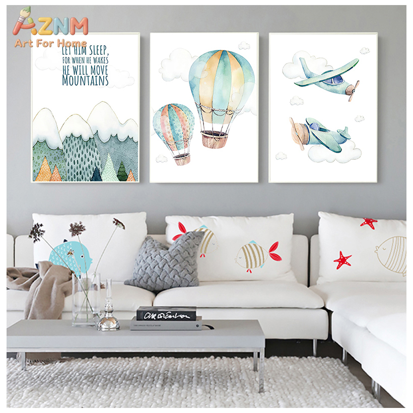 AZNM Tableau mural sur toile a - Baby Boy Nursery Quotes avis et prix