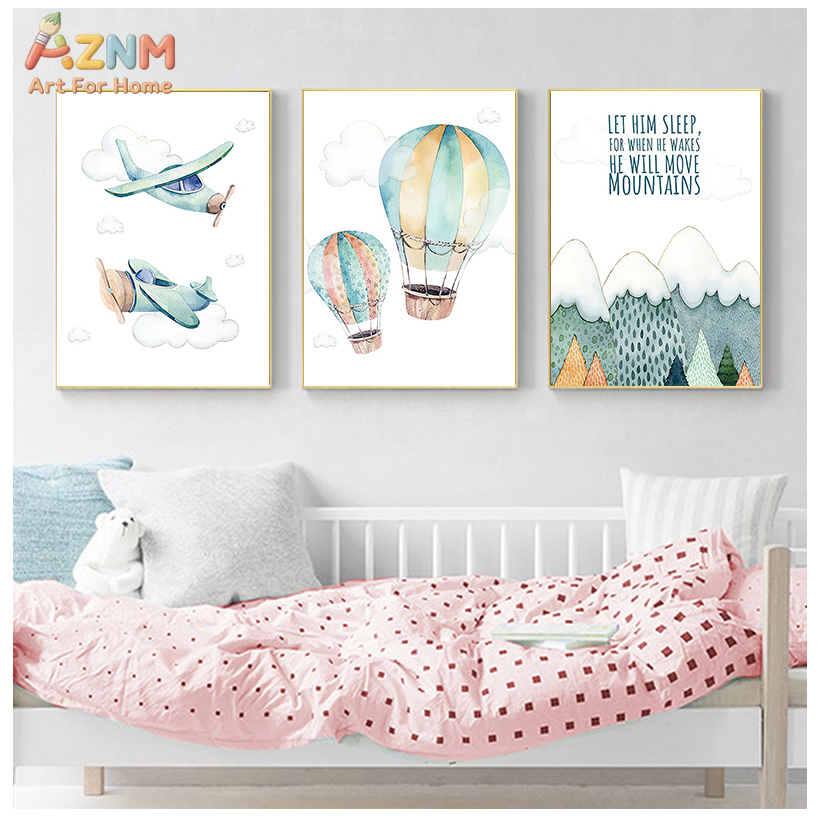 AZNM Tableau mural sur toile a - Baby Boy Nursery Quotes avis et prix
