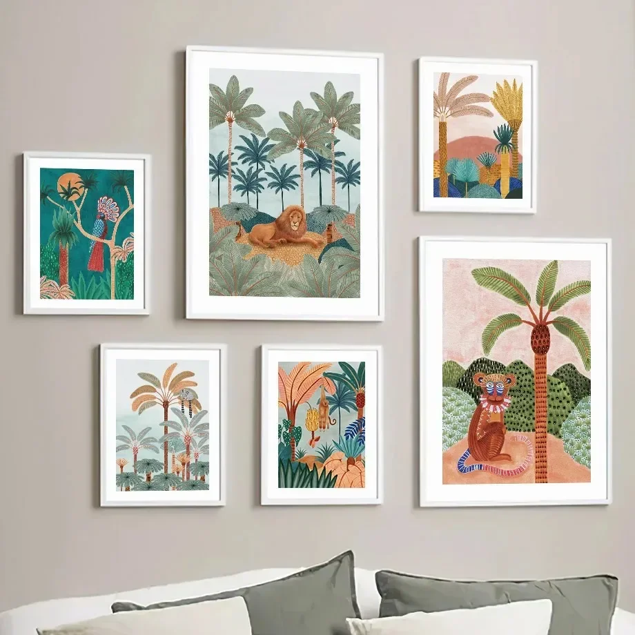 Peinture sur toile d'animaux d - Baby Nursery Jungle avis et prix