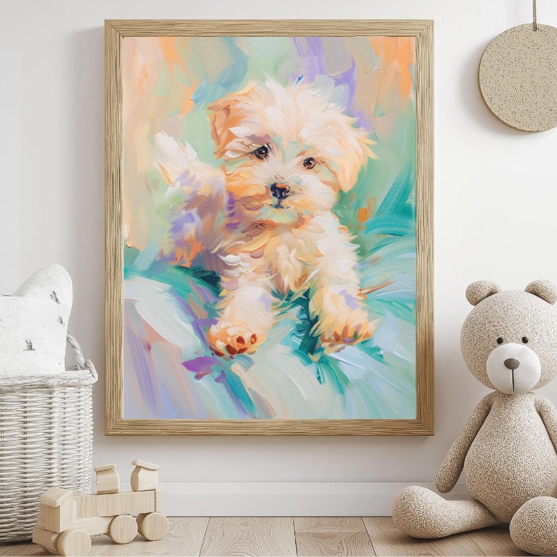 Toile d'art mural en forme d'a - Baby Nursery Animal Theme avis et prix