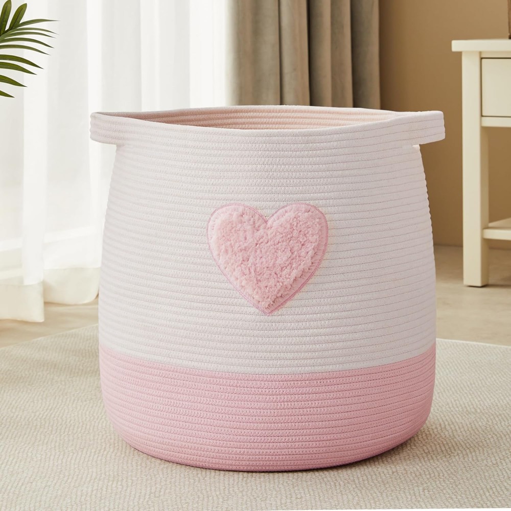 Panier à linge rose pour enfan - Baby Nursery Hamper avis et prix