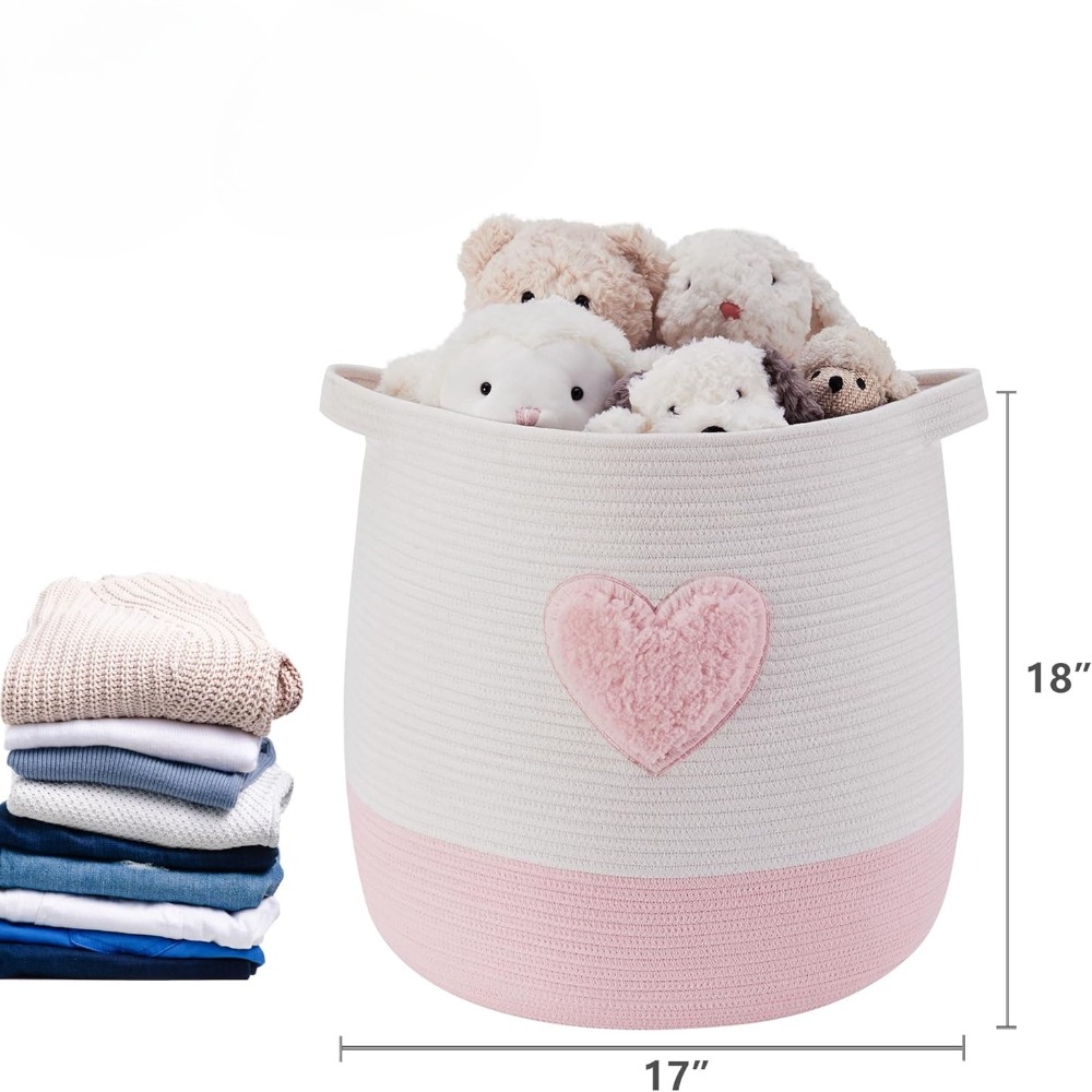Panier à linge rose pour enfan - Baby Nursery Hamper avis et prix