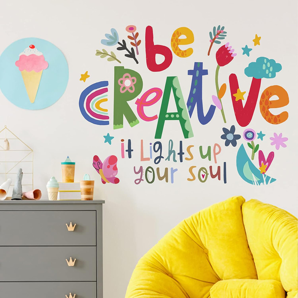 Be Creative – autocollants mur - Baby Nursery Quotes avis et prix