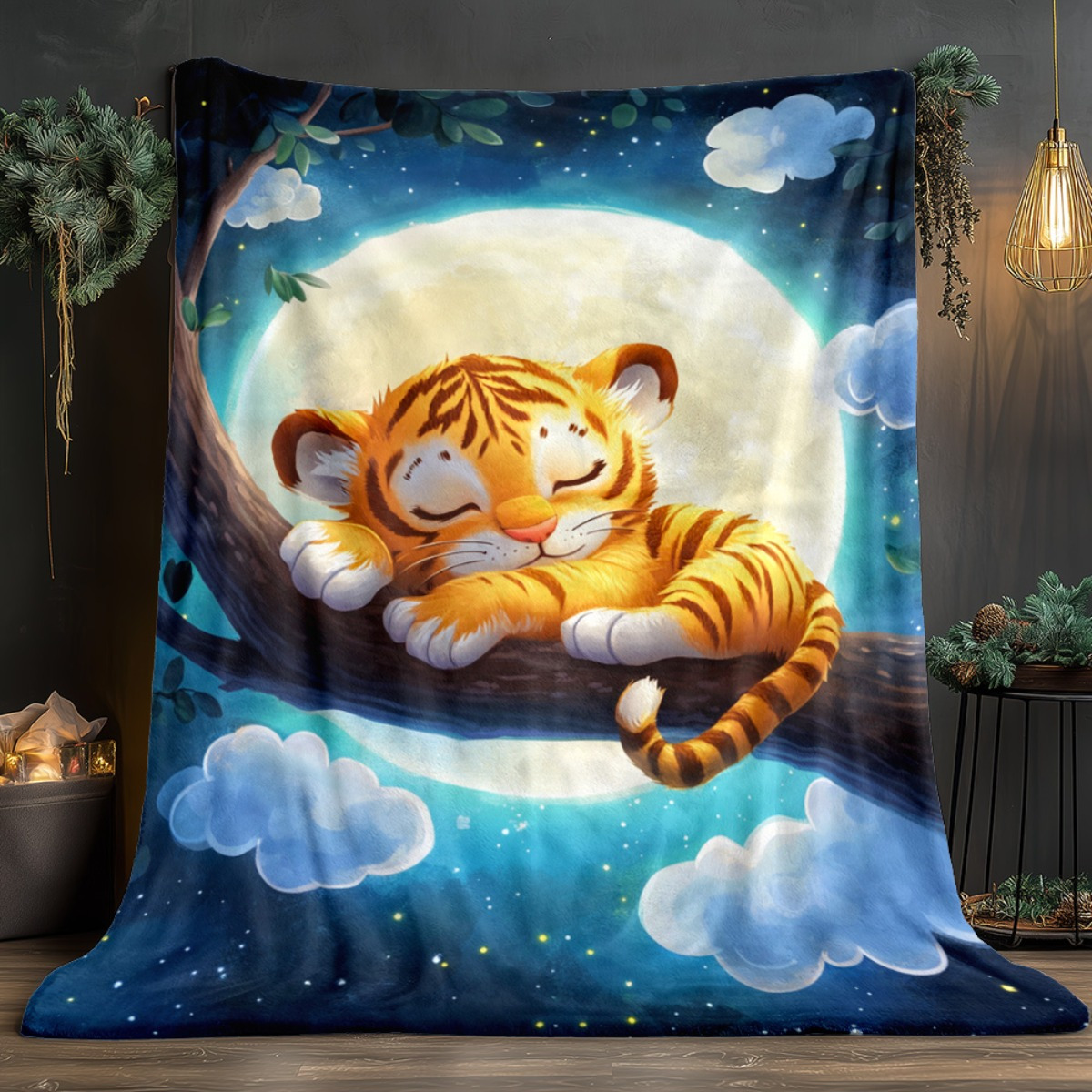 Couverture en flanelle, tigre  - Baby Nursery Animal Theme avis et prix