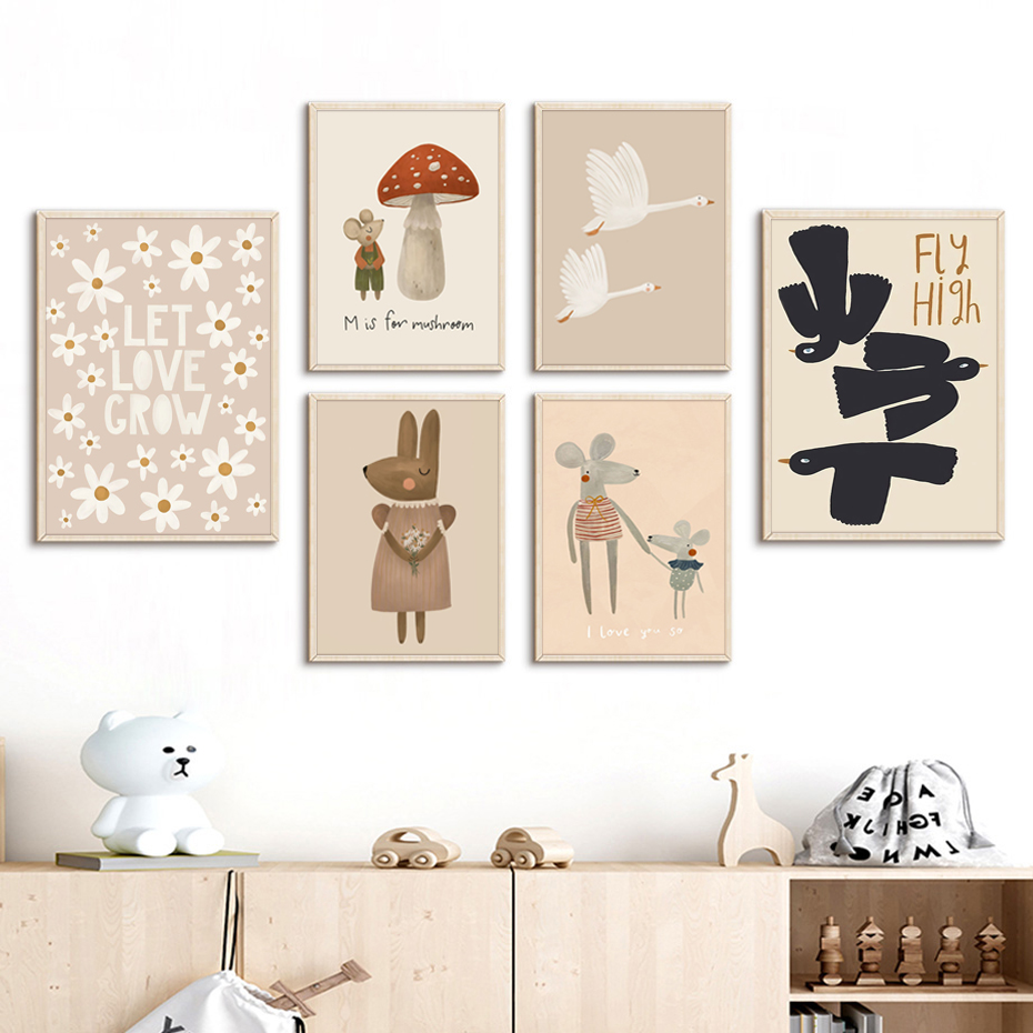 Affiches de dessin animé Boho  - Baby Nursery Frames avis et prix