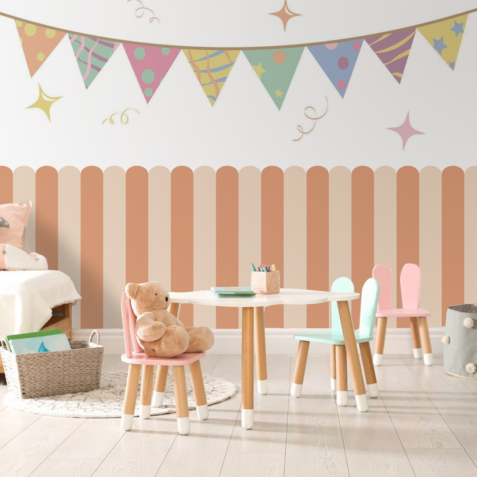 Papier peint en Arc à rayures  - Baby Nursery Wall Decor avis et prix
